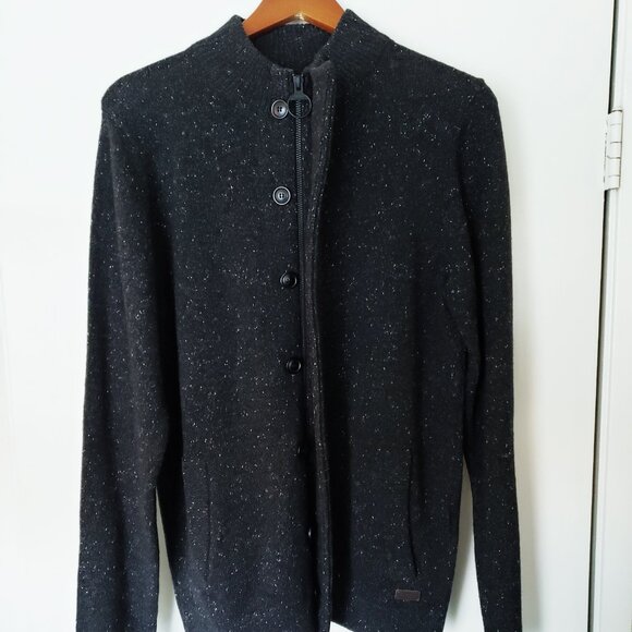 Barbour Men's Full Zip Wool Blend Sweater (Charcoal, S) - NWOT - Picture 12 of 12